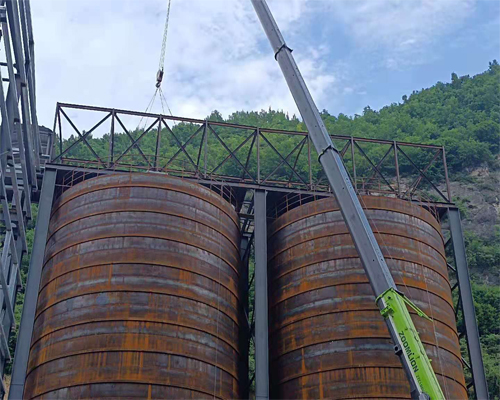 安徽骨料鋼板倉項目工地